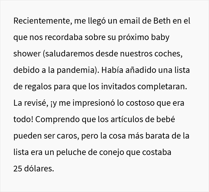 Esta mujer exigió regalos costosos a los invitados de su baby shower, esta estudiante se niega y provoca un drama familiar