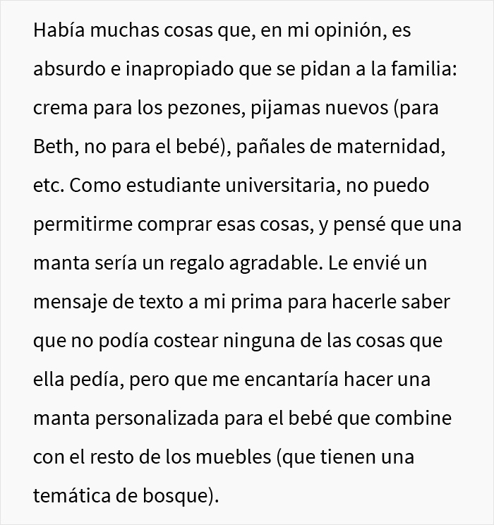 Esta mujer exigió regalos costosos a los invitados de su baby shower, esta estudiante se niega y provoca un drama familiar