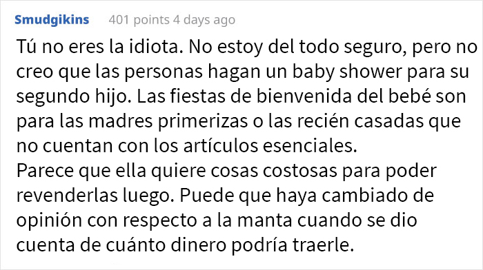 Esta mujer exigió regalos costosos a los invitados de su baby shower, esta estudiante se niega y provoca un drama familiar