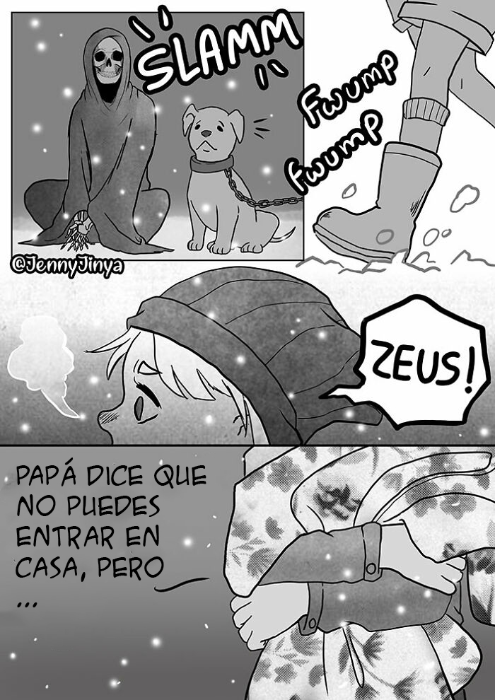 La artista que nos hace llorar con sus cómics de animales presenta uno nuevo sobre un perro congelado
