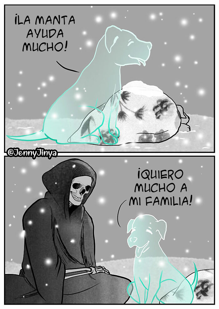 La artista que nos hace llorar con sus cómics de animales presenta uno nuevo sobre un perro congelado