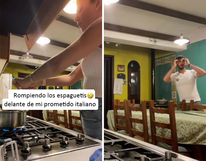 Rompiendo los espaguetis delante de mi prometido italiano