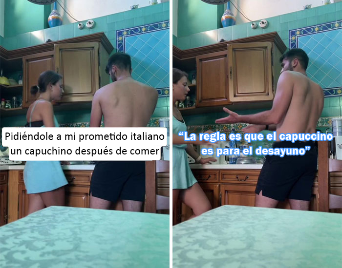 Pidiéndole a mi prometido italiano un capuchino después de comer