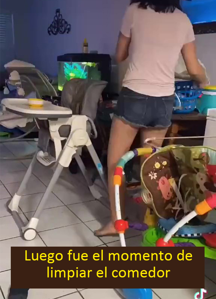 Esta madre ama de casa se vuelve viral con 2,1 millones de likes por mostrar lo que hace durante el día después de que su novio la culpe de no hacer nada