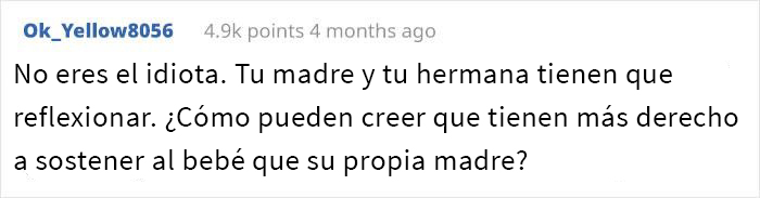 Este padre no dejó que nadie sostuviera a su bebé hasta que su esposa no lo hiciera primero y la familia lo acusa de “robarles” esa experiencia