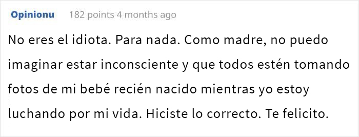 Este padre no dejó que nadie sostuviera a su bebé hasta que su esposa no lo hiciera primero y la familia lo acusa de “robarles” esa experiencia