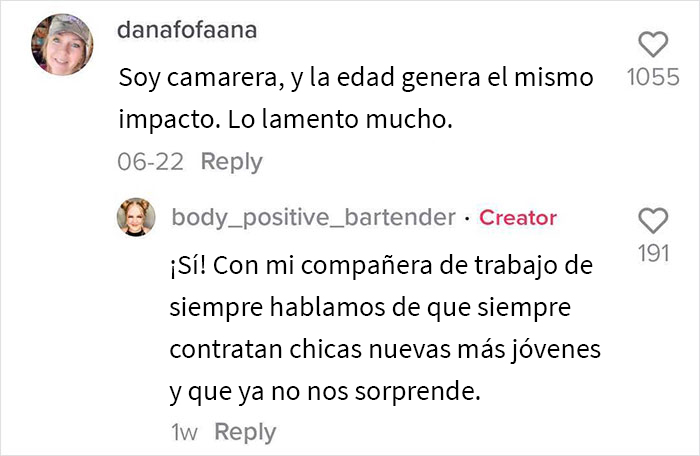 Esta camarera compartió cómo haber ganado peso cambió radicalmente la forma en que sus clientes la tratan