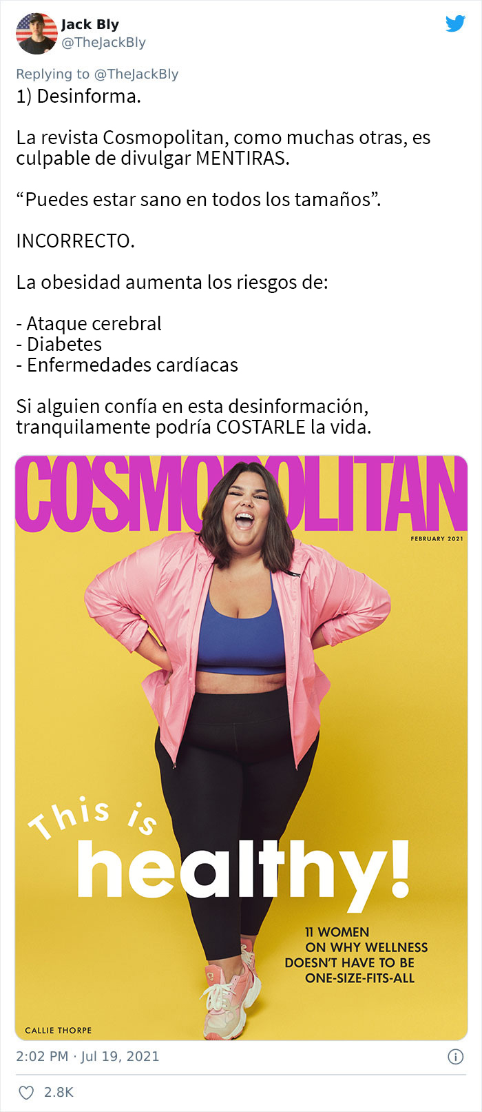 “5 razones por las que la ‘positividad corporal’ es algo malo”: este chico inició una discusión sobre la toxicidad del movimiento body positive
