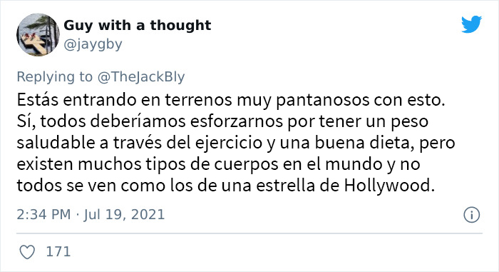 “5 razones por las que la ‘positividad corporal’ es algo malo”: este chico inició una discusión sobre la toxicidad del movimiento body positive