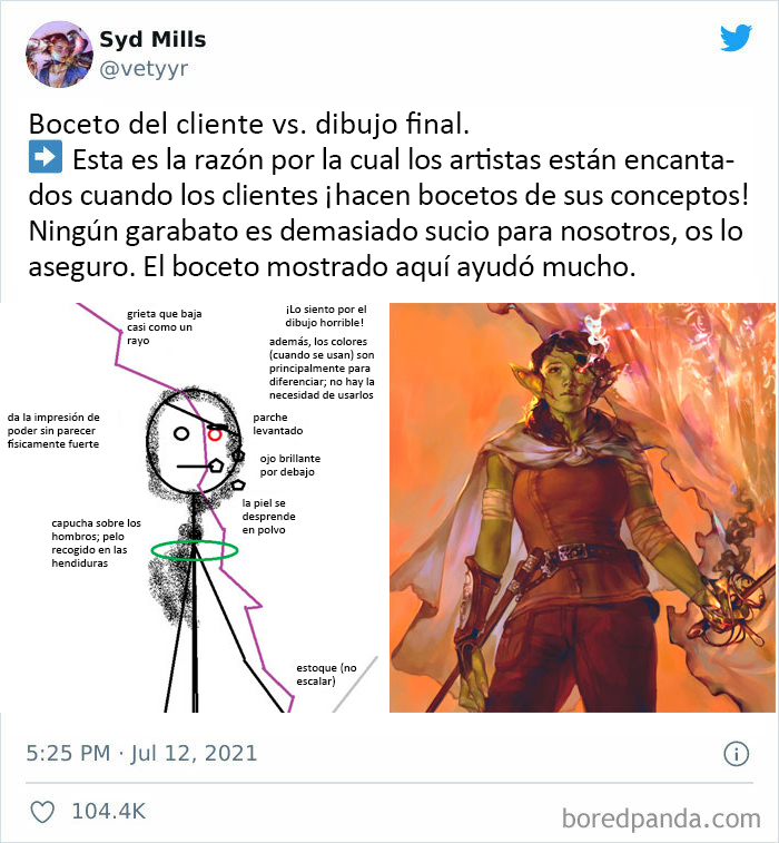 Artists Share What Sketches They Got From Their Clients Vs. What They Delivered And People Love Seeing The Comparison
