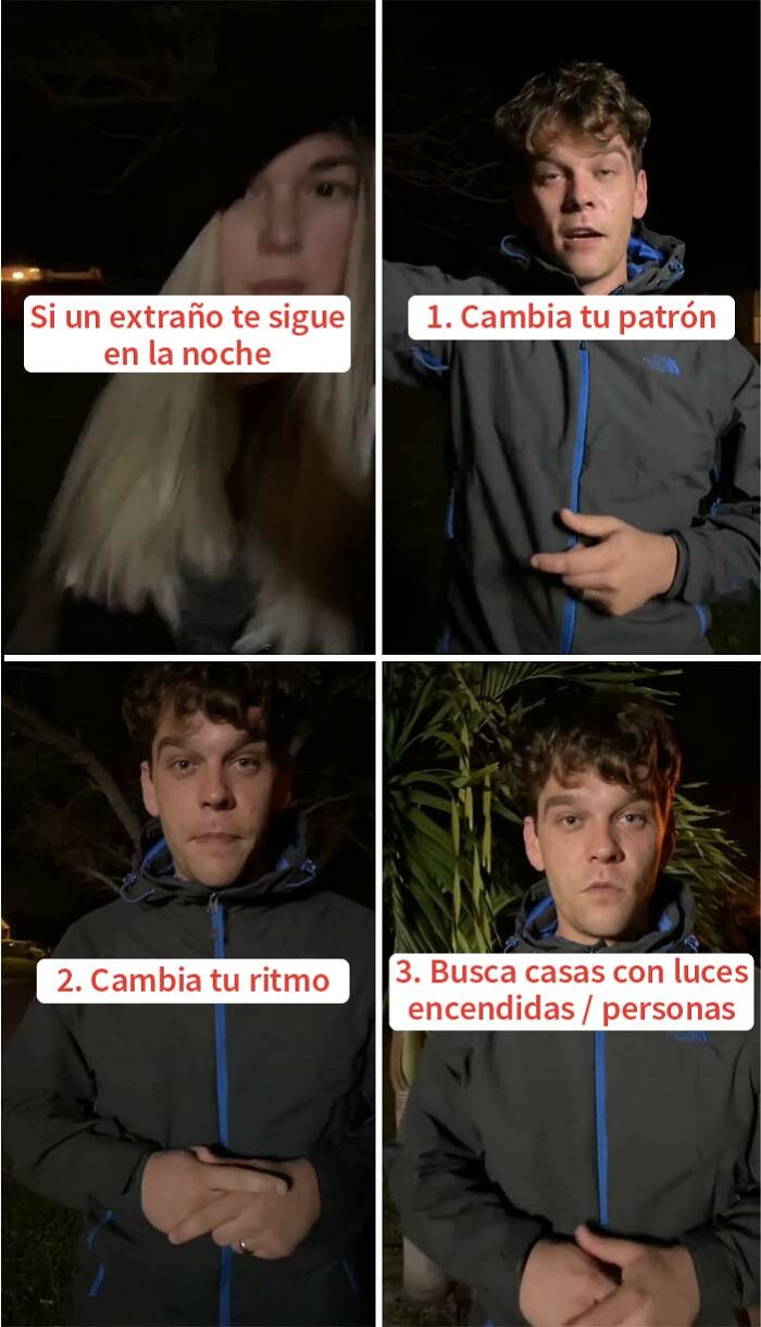 Ser seguido por un extraño en la noche