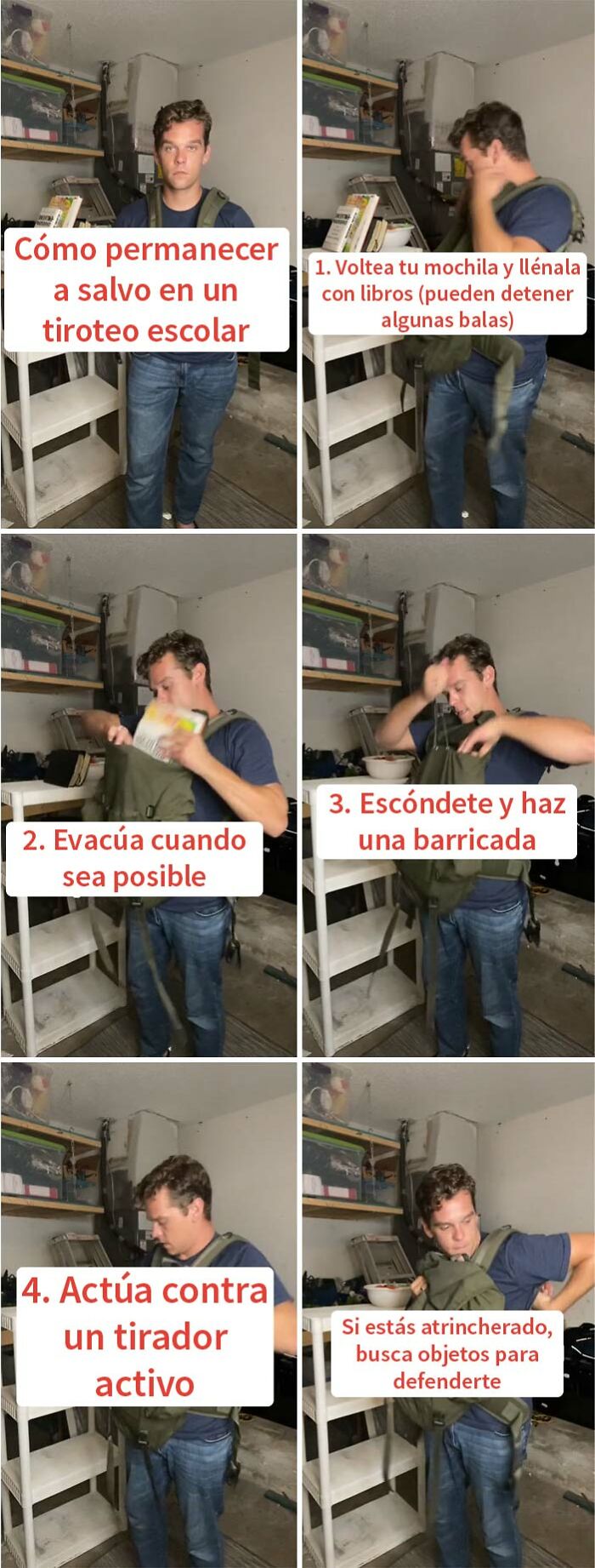 Mantenerse a salvo en un tiroteo en la escuela