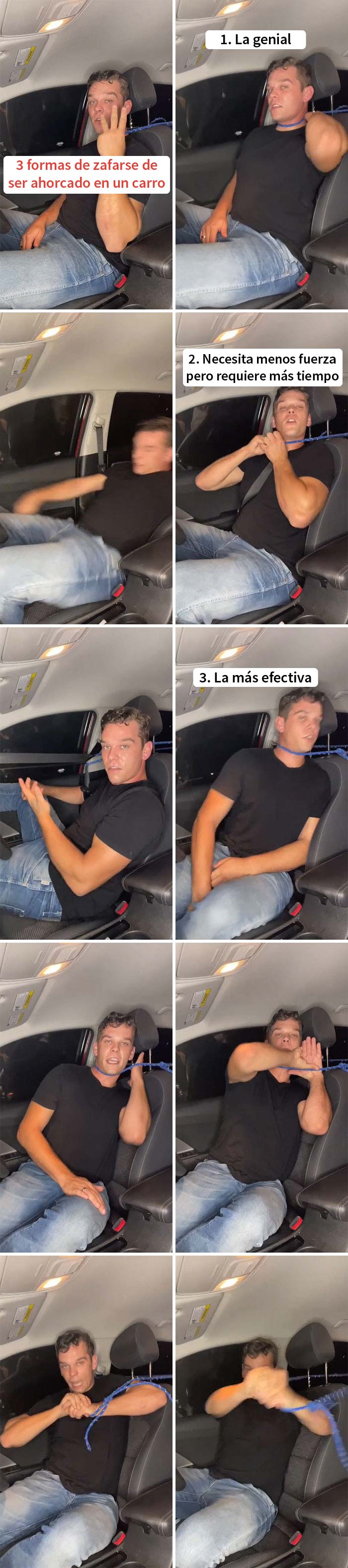 Maneras de escapar de ser ahorcado en un coche
