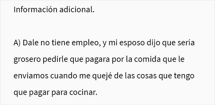 Esta mujer preguntó si se había equivocado al decirle a su esposo que no volvería a cocinar para su amigo de luto