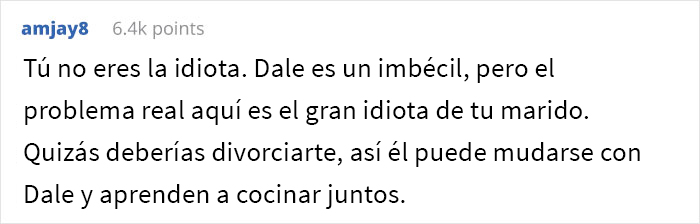 Esta mujer preguntó si se había equivocado al decirle a su esposo que no volvería a cocinar para su amigo de luto