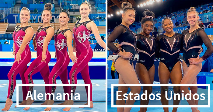 Estas gimnastas alemanas se opusieron a la sexualización al usar trajes de cuerpo entero en lugar de sus antiguos atuendos reveladores