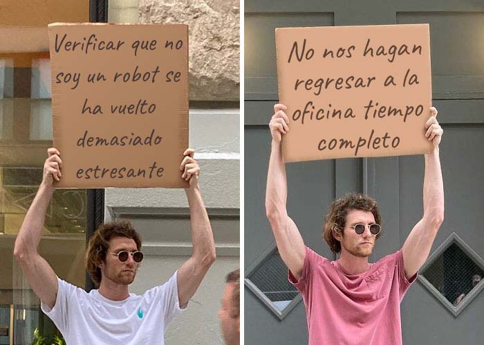 Este hombre no deja de protestar contra las cosas molestas cotidianas con divertidos carteles (30 nuevas fotos)