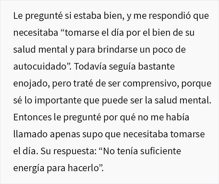 Esta empleada, a quien hace poco le dieron un ascenso, se toma el día sin avisarle a nadie, y su jefe la hace elegir entre despedirla o quitarle el ascenso