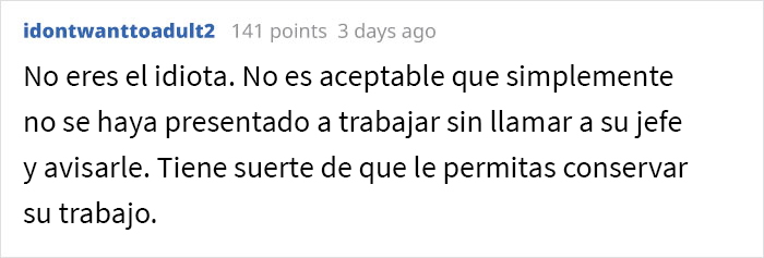 Esta empleada, a quien hace poco le dieron un ascenso, se toma el día sin avisarle a nadie, y su jefe la hace elegir entre despedirla o quitarle el ascenso