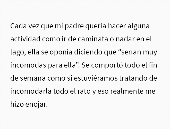Esta madre quiso que la incluyeran en una acampada de padre e hija y lo arruinó por querer ser el centro de atención