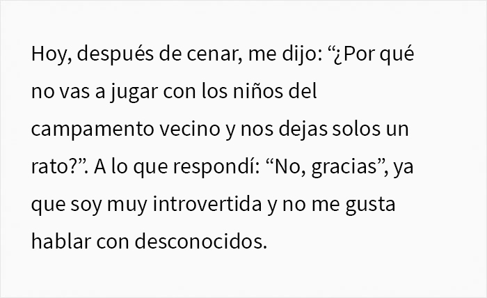 Esta madre quiso que la incluyeran en una acampada de padre e hija y lo arruinó por querer ser el centro de atención