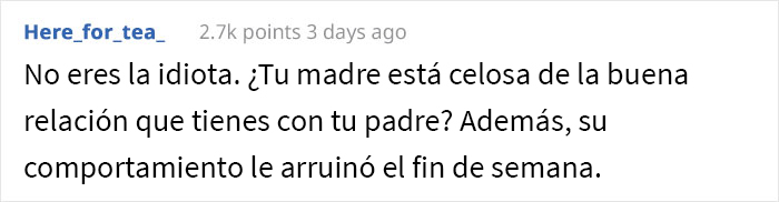 Esta madre quiso que la incluyeran en una acampada de padre e hija y lo arruinó por querer ser el centro de atención