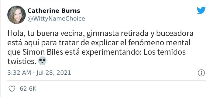 Simone Biles mencionó los "twisties" como la razón de su retirada, y esta gimnasta explica lo que significa