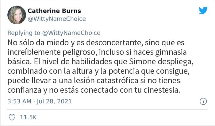 Simone Biles mencionó los "twisties" como la razón de su retirada, y esta gimnasta explica lo que significa
