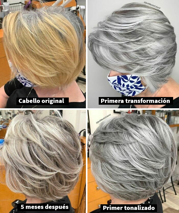 30 People Before And After Embracing Their Natural Grey Hair With The Help Of This Hairstylist (New Pics)
