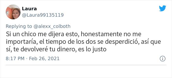 Este chico exigió a una chica que le devolviera 35$ después de que sus citas no llegaran a nada