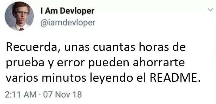 Readme, nunca