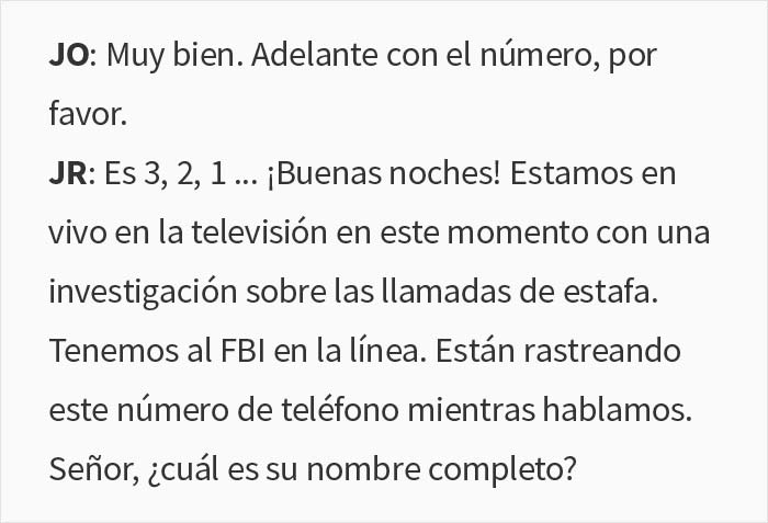 "Estamos en televisión en directo ahora mismo": Esta presentadora de noticias pone su "voz de noticias" para asustar a un estafador telefónico