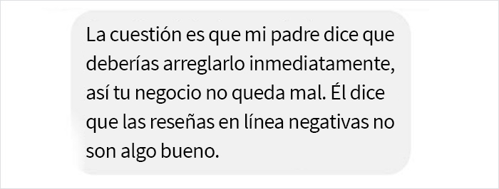 Este salón de tatuajes compartió una conversación con un cliente que no siguió las instrucciones por hacer lo que su padre decía