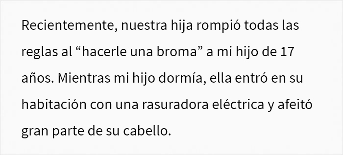 Las opiniones de la gente están divididas por el castigo que estos padres impusieron a su hija, obsesionada con TikTok, luego de que una “broma” haya salido mal