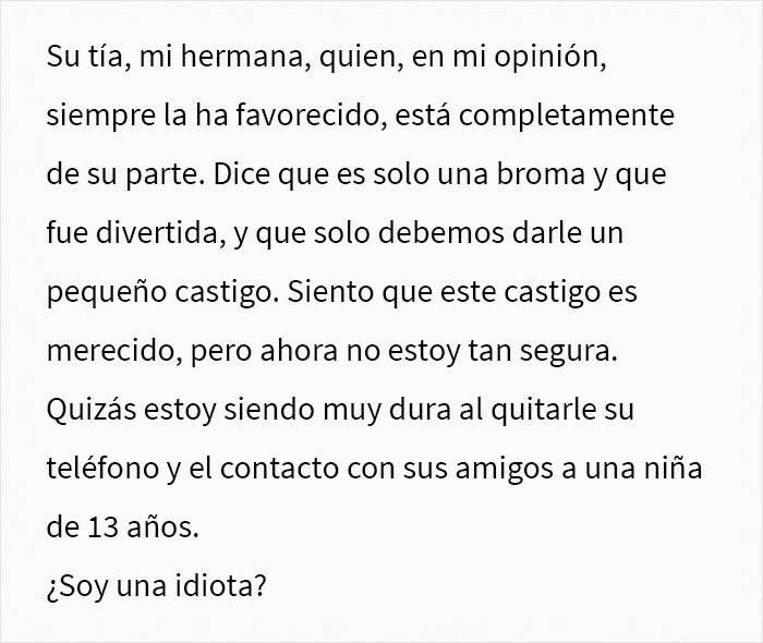 Las opiniones de la gente están divididas por el castigo que estos padres impusieron a su hija, obsesionada con TikTok, luego de que una “broma” haya salido mal