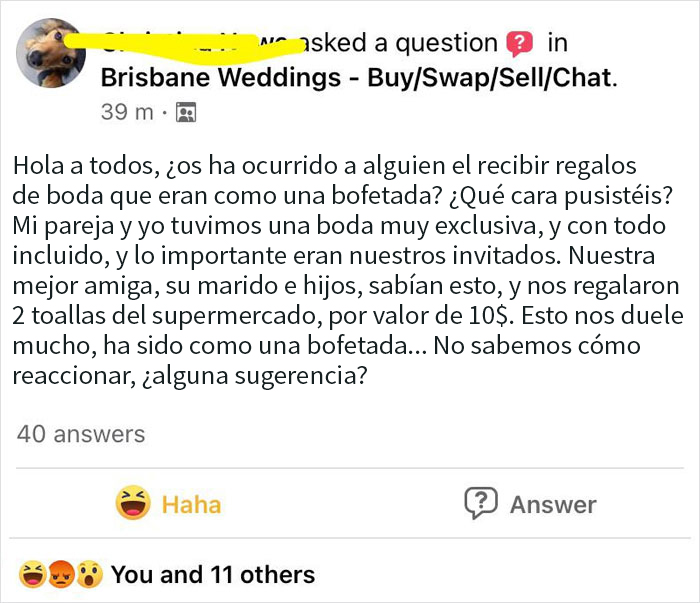 Esta novia "bridezilla" intenta avergonzar a una invitada por un regalo de boda de 10$, pero quien resulta humillada es ella