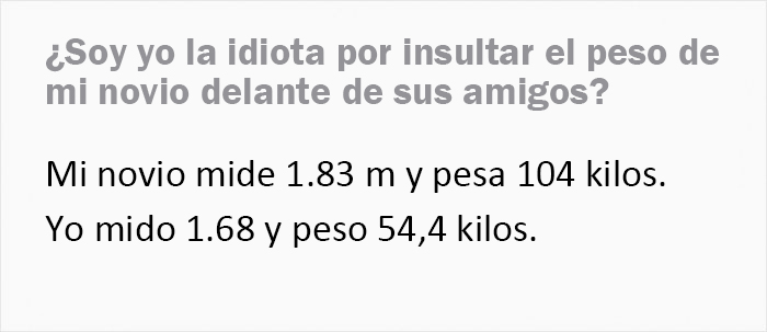 Esta mujer insulta a su novio obeso después de que éste hiciera comentarios sexistas y gordofóbicos sobre otras mujeres