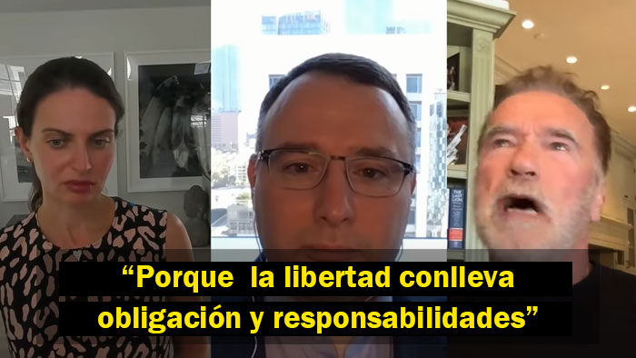 Arnold Schwarzenegger acalla a los antimascarillas con esta analogía y explica qué es la "verdadera libertad"