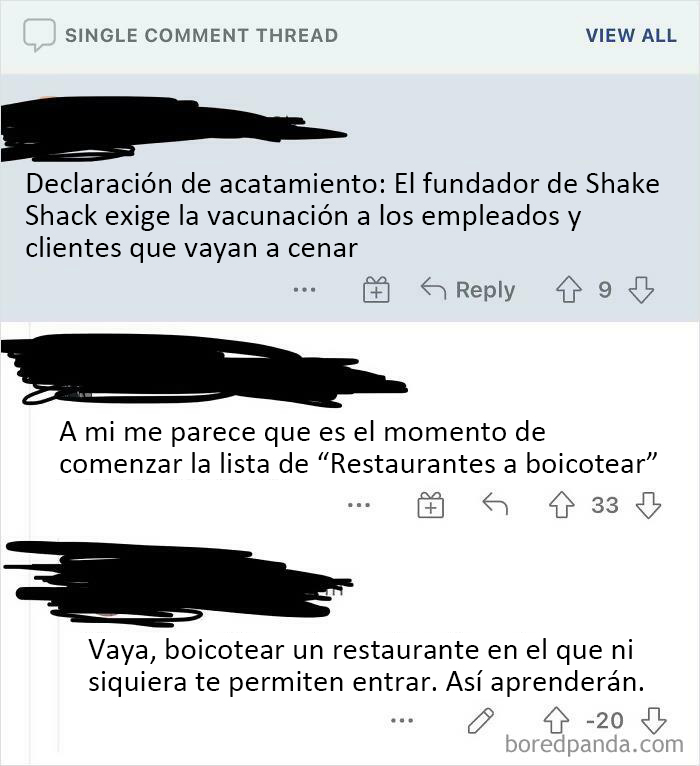 Los antivacunas quieren boicotear los restaurantes a los que les han prohibido entrar