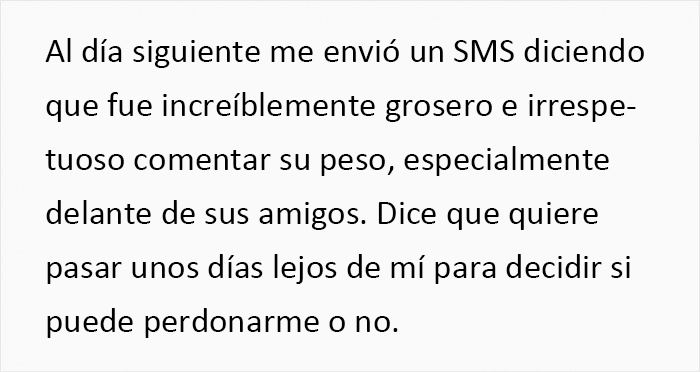 Esta mujer insulta a su novio obeso después de que éste hiciera comentarios sexistas y gordofóbicos sobre otras mujeres