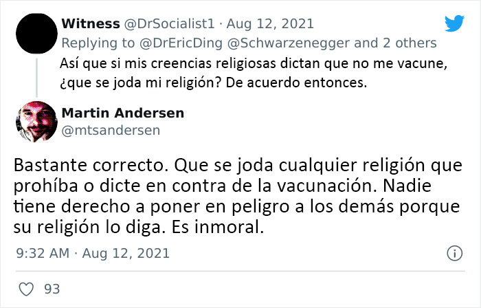 Arnold Schwarzenegger acalla a los antimascarillas con esta analogía y explica qué es la "verdadera libertad"