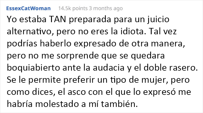 Esta mujer insulta a su novio obeso después de que éste hiciera comentarios sexistas y gordofóbicos sobre otras mujeres