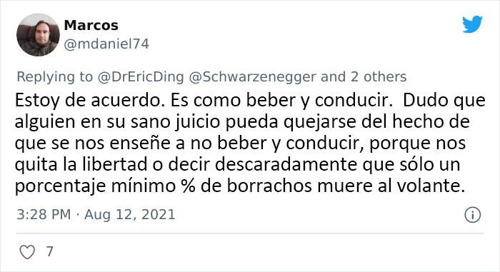 Arnold Schwarzenegger acalla a los antimascarillas con esta analogía y explica qué es la "verdadera libertad"