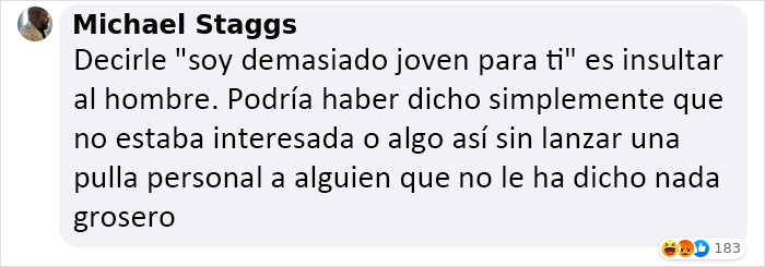 Esta chica de 19 años rechazó tener una cita con un cuarentón, y la "respuesta" de él es vergonzosa