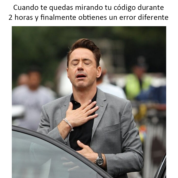 Ah sí, un error resaltado en color rojo
