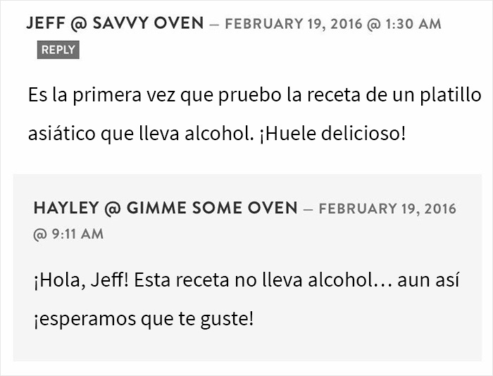 No estoy muy seguro de cuál es la receta que estaba siguiendo Jeff