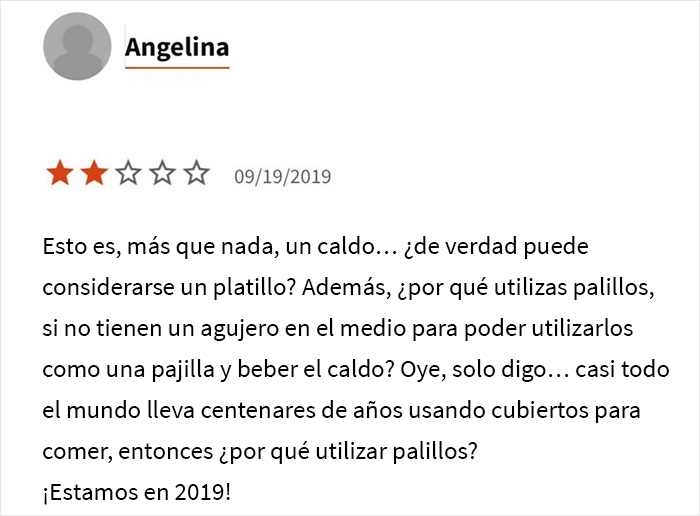 Una reseña un tanto racista para una sopa miso
