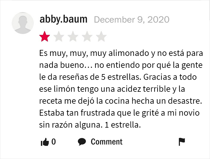 No creo que puedas culpar a la receta por tu desorden y tus problemas de ira