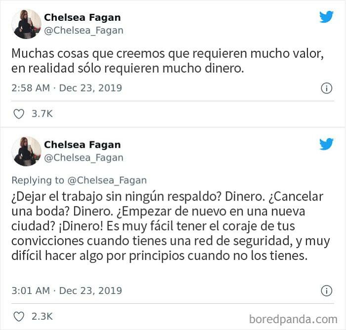 Solo los ricos pueden ser valientes