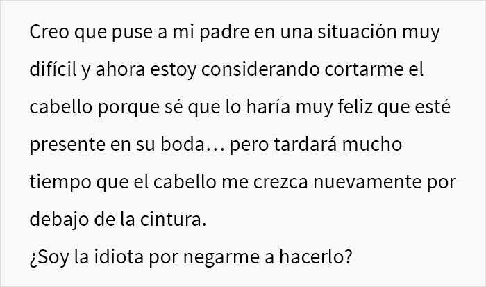 Esta mujer quiere que su hijastra se corte el cabello para su boda y se enfurece cuando la adolescente se niega a hacerlo